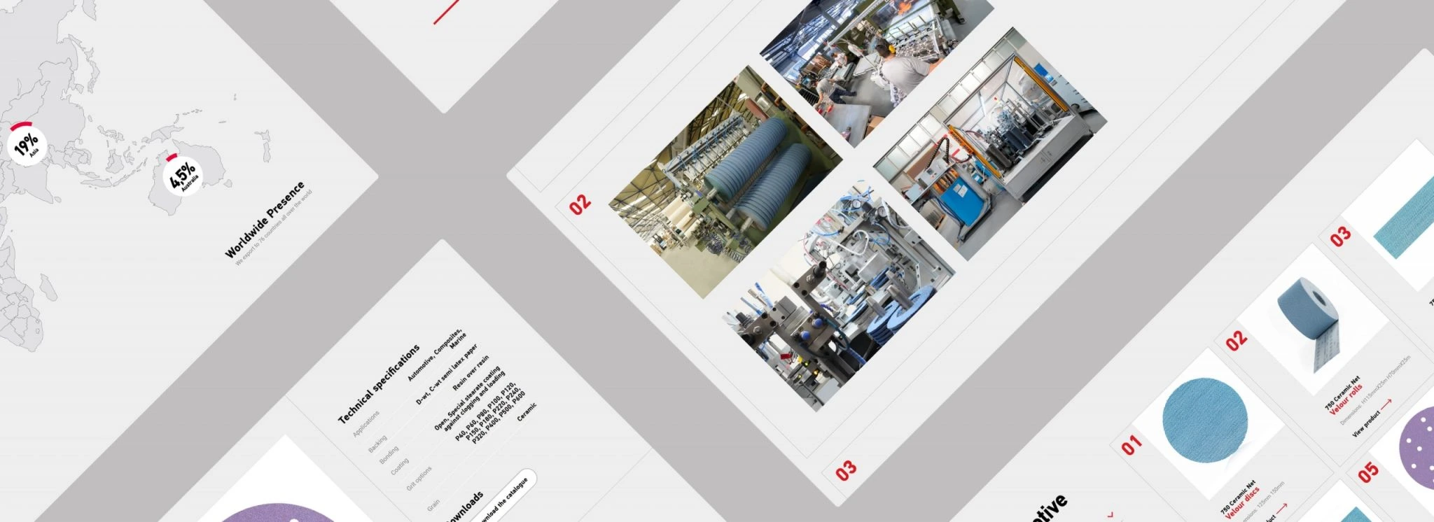 Σχεδίαση ιστοσελίδας smirdex - Βιομηχανία λειαντικών προϊόντων - Artware