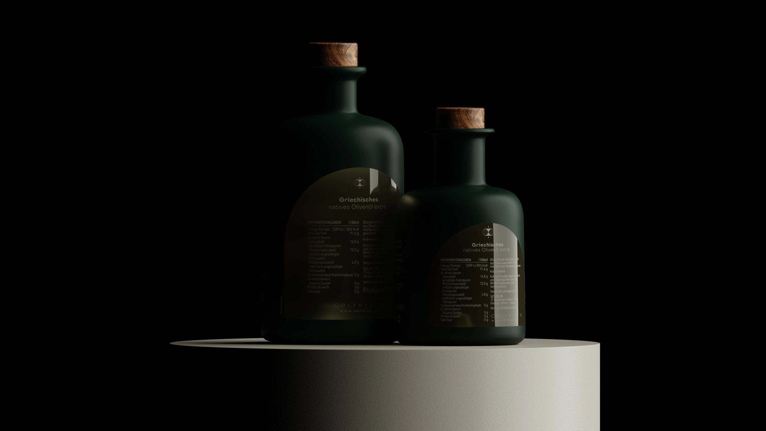 Σχεδίαση συσκευασίας και εταιρικής ταυτότητας ελαιολάδου - Ελαιόλαδο Oblivion - Ετικέτα για Μπουκάλι Ελαιόλαδο - Artware