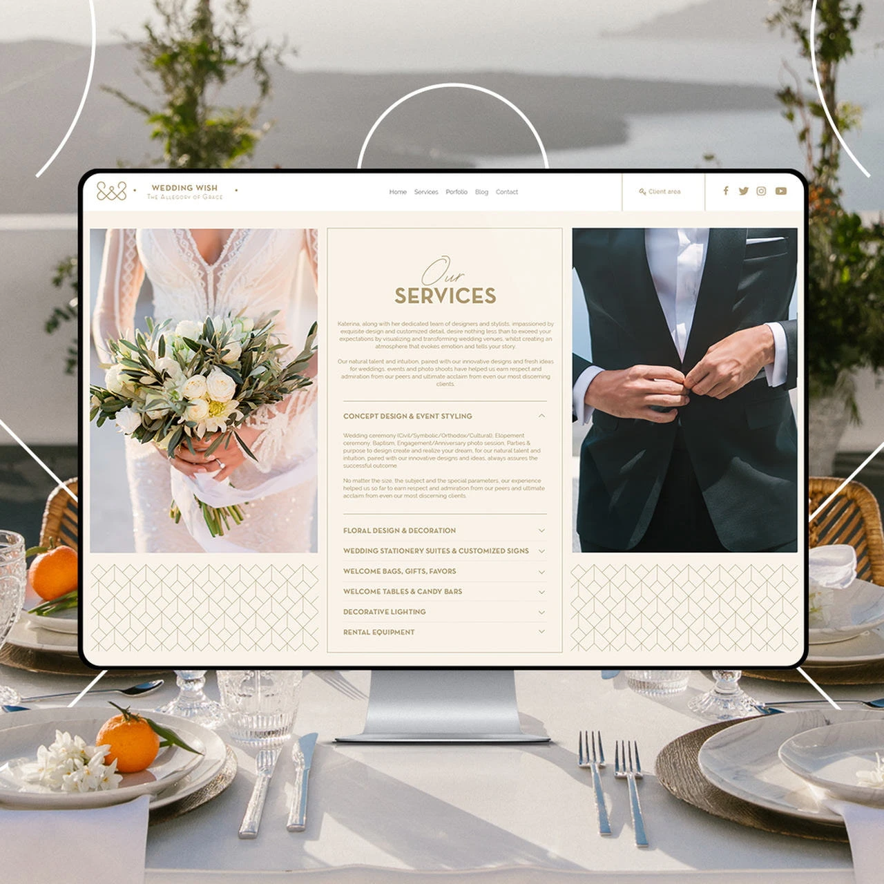 Custom σχεδίαση και Κατασκευή Ιστοσελίδας - Wedding Wish - Artware