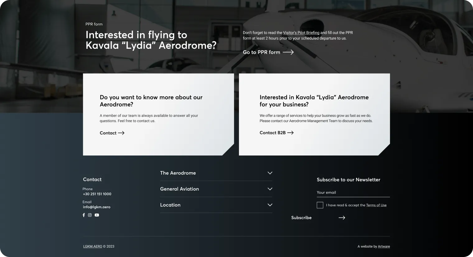 Lydia-Aerodrome-Website-Design